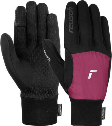 Унісекс мультиспортивні рукавички Reusch Garhwal Hybrid Touch-TEC для сенсорних екранів, чорні-рожеві, для жінок і чоловіків, для занять спортом та активного відпочинку