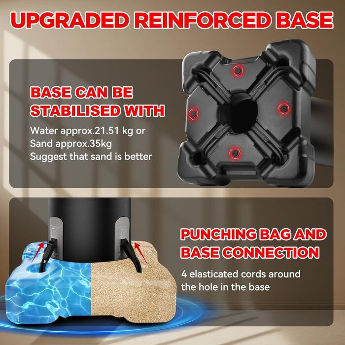 Боксерський мішок стоячий NZQXJXZ 175 см з помпою та рукавичками для боксу, комплект для кікбоксингу, MMA, Муай Тай, домашній спортзал