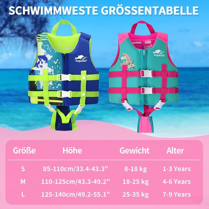 Дитяча жилетка для плавання Gogokids Float Jacket – рожева, для дітей 2-9 років (15-35 кг), S (2-3 роки)