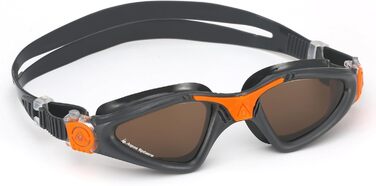 Окуляри для плавання Aquasphere Kayenne з УФ-захистом, силіконовою ущільнювачем, панорамним оглядом 180°, антифог, для тріатлону і відкритої води, для дорослих, чорні та оранжеві