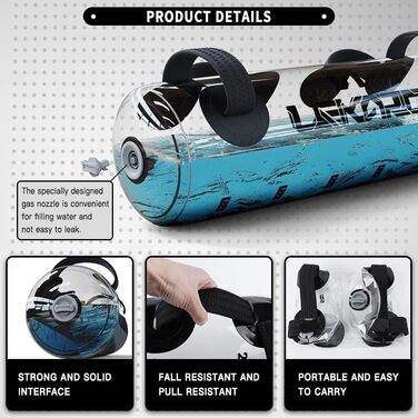 Водяна сумка MuscleForge Aquabag 15-30 кг для фітнесу, кросфіту та силових тренувань, регульована вага, водяний мішок для стабілізації