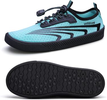 Чоботи для плавання WateLves: чоловічі та жіночі, для пляжу, аквашузи, босоніжки для плавання, швидко сохнуть, колір: місячний зелений, розмір EU 37