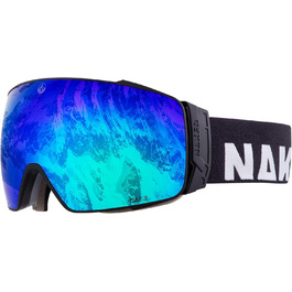 NAKED Optics STORM — лижна маска для чоловіків і жінок, змінні лінзи для поганої погоди, OTG, чорна, сноубордична окуляри