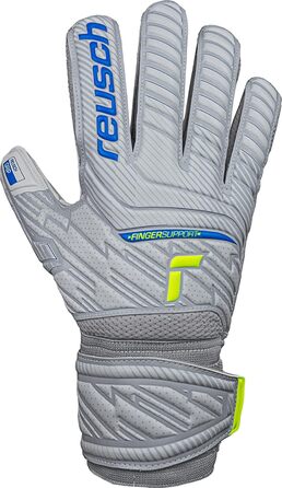 Рукавички воротарські Reusch Attrakt Grip Finger Support унісекс, розмір 10.5, для всіх поверхонь, сіро-жовті