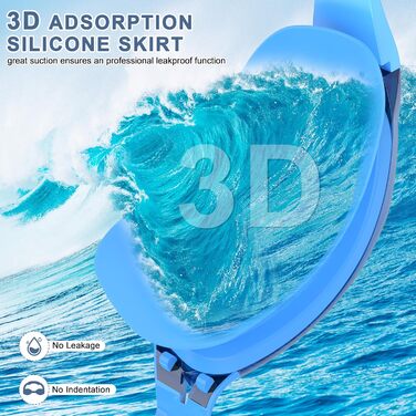 Окуляри для плавання дорослі та дитячі - проти запотівання, HD лінзи, захист від УФ, водонепроникний ущільнювач для тренувань, пляжу/басейну - зручна посадка, унісекс, чоловічі та жіночі окуляри для плавання (2600-BL)