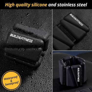 Набір вагів для зап'ястя та кісточок (2 шт по 0,5 кг) - регульовані ремінці для фітнесу, бігу, йоги, силових тренувань. Чорний колір