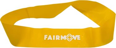 Гумові еластичні стрічки FAIR Move для фітнесу та йоги, 100% натуральний латекс, жовті (легкі, 1,5 кг опору)