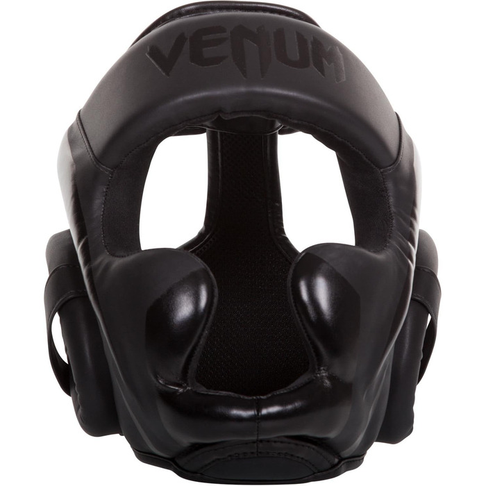Шолом Venum Helm Elite нео матовий чорний, універсальний розмір, захисний для боксу та MMA
