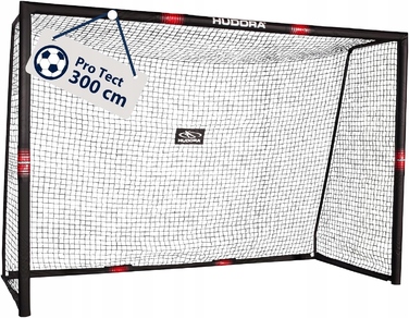 Футбольні ворота Hudora Pro Tect 3x2м, переносні (300x200 см) + сітка та кілки для кріплення