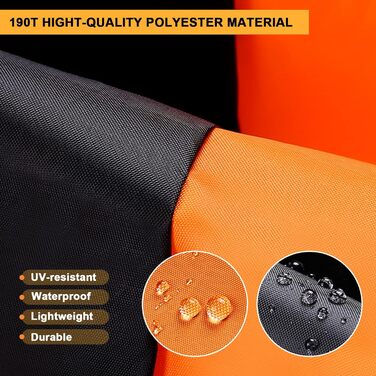 Водонепроникний чохол для мотоцикла LIHAO, зимовий, 245x105x125 см, оранжевий