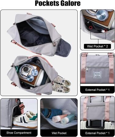 Спортивна сумка-рюкзак для подорожей, 29л, чорна: водонепроникна, з відділенням для взуття та мокрих речей
