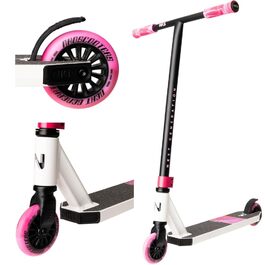 Трюковий самокат NKD Stunt Scooter (Біло-Рожевий) - Алюмінієвий, ABEC-9, 360° обертання керма для фристайлу