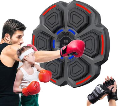 Музична боксівська машина HYNXM з LED-підсвічуванням, Bluetooth, 9 режимів тренування, для дорослих та дітей