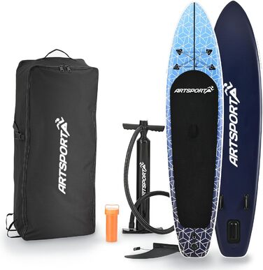 Надувна SUP-дошка ArtSport 320 см, 150 кг, комплект – весло, насос, ремінь, сумка, аксесуари