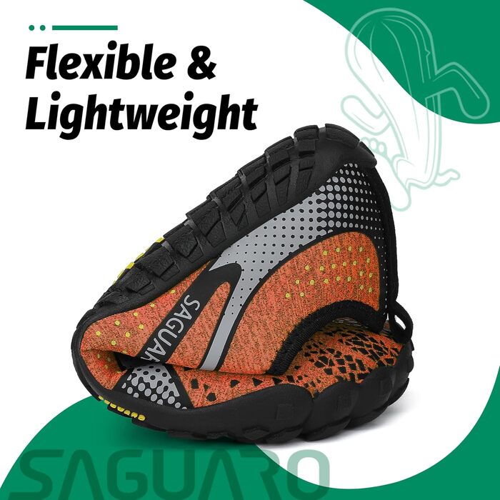 Кросівки SAGUARO Unisex для трейлраннінгу та фітнесу дихаючі помаранчеві 45 EU