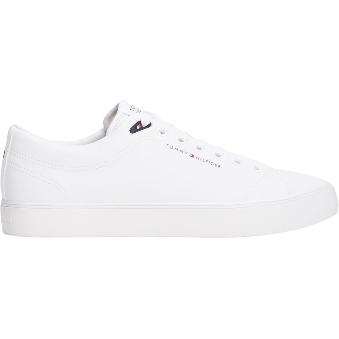 Чоловічі шкіряні кеди Tommy Hilfiger Th Hi Vulc Core Low LTH Ii ESS білі, розмір 44 EU