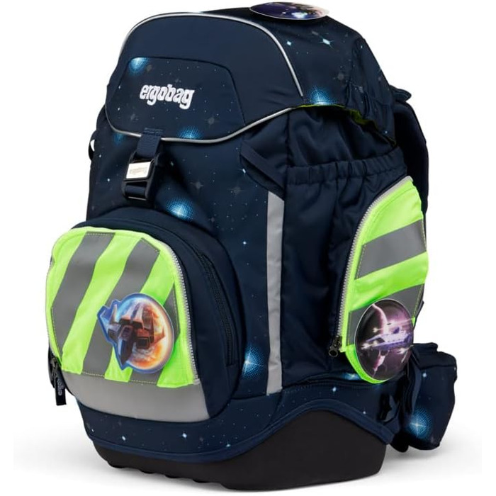 Набір безпеки ergobag pack із світловідбиваючими смужками, 3 предмети, універсальний розмір, зелений, для рюкзаків pack, cubo, cubo light після липня 2019