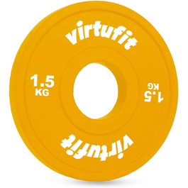 Олімпійський дробовий диск VirtuFit 1,5 кг жовтий для штанги