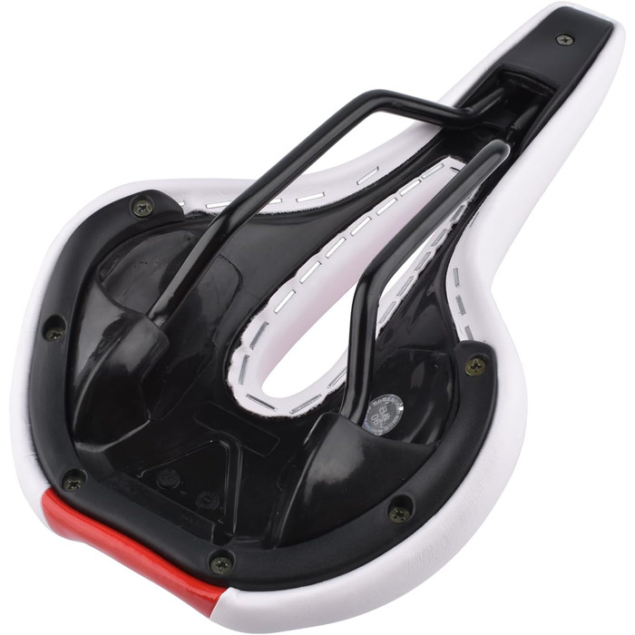 Сідло для гірського велосипеда Robuster, біло-червоне