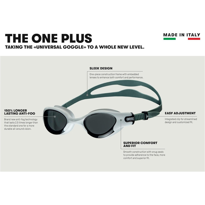 Окуляри для плавання Arena Unisex The One Plus, синій, 1 шт.