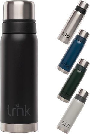 Термос trnk Outdoor polar 2, 750 мл, нержавіюча сталь, BPA-free, з 2 чашками, тримає тепло 24 години, нічний чорний, придатний для миття в посудомийній машині