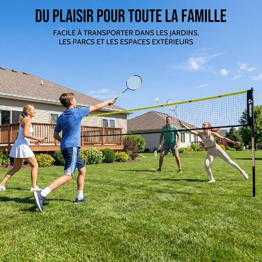 Мережа для бадмінтону професійна, нейлон, для вулиці та залу