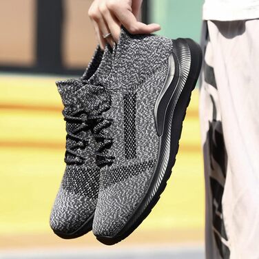 Чоловічі зимові черевики, робочі черевики, спортивні черевики, черевики для трейлраннінгу, водонепроникні, захисні черевики (сірий, 43 EU)