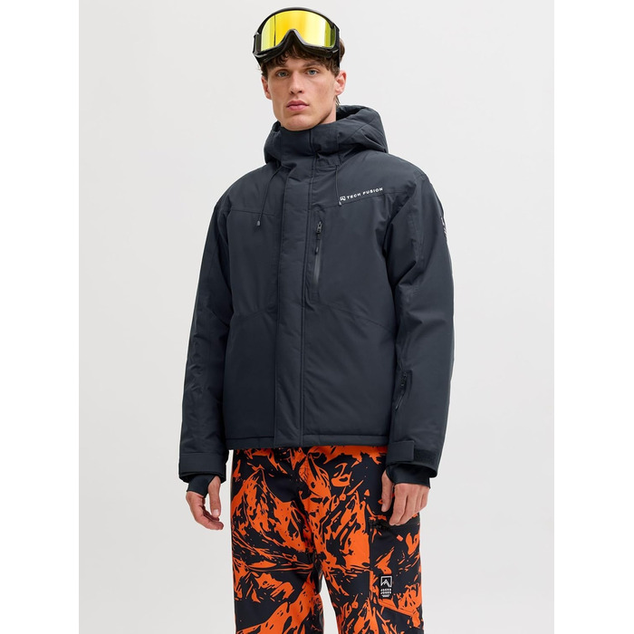 Куртка чоловіча JACK & JONES Shell-Jacke SKI AW25 чорна (S) - гірськолижна, водонепроникна