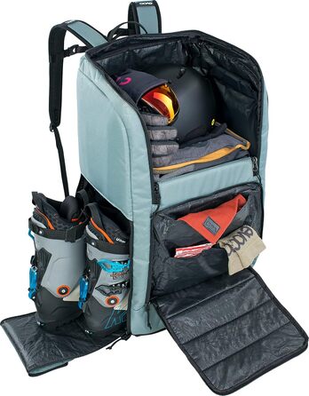 Рюкзак EVOC Gear 60л/90л для сноуборду та лиж, багатофункціональний, 2 основні відділення, бічна кишеня на блискавці, ергономічні лямки, посилене дно