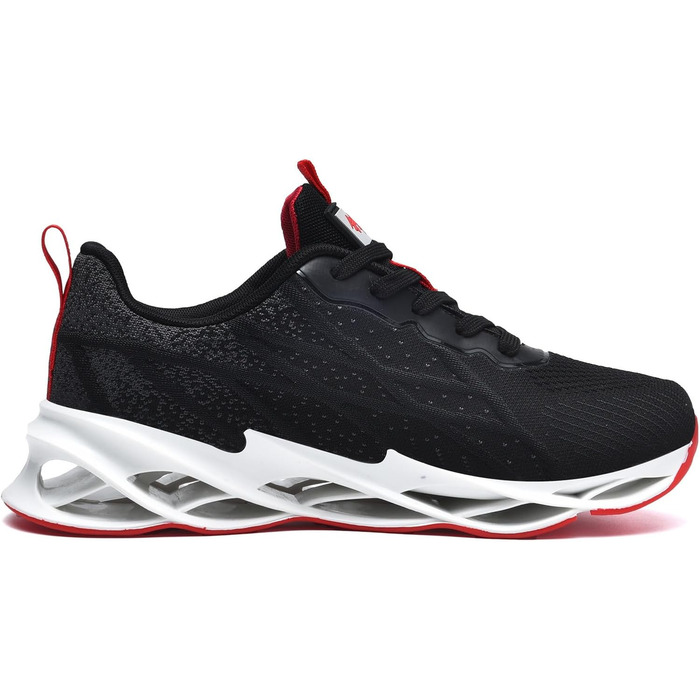 Кросівки для бігу та вулиці Frysen: дихаючі, для чоловіків та жінок, розміри 38-46 EU, білі (38 EU, чорний/червоний)