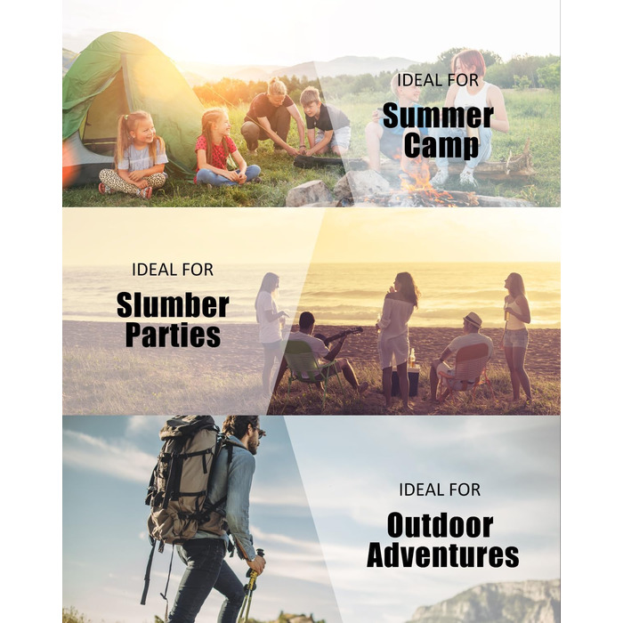 Водонепроникний мішок для спорядження для дорослих, хлопчиків та дівчаток. Підходить для кемпінгу, хайкінгу, подорожей, полювання. З компресійними мішками. (Königblau, L)