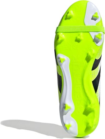 Дитячі футбольні бутси adidas Predator League з відкидною конструкцією язичка для жорсткого/багатоповерххового поля, розмір 35 EU, кольори: білий, чорний, лимонний