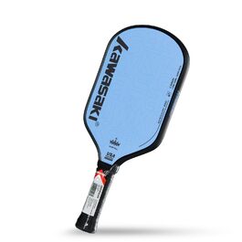 Рікет для піклболу Kawasaki T700 з вуглецевим волокном, 14 мм PP Honeycomb серцевина (CFS) - схвалено USAPA, для змагань, з чохлом та ручками (King 6 Series) (БЛАКИТНИЙ)