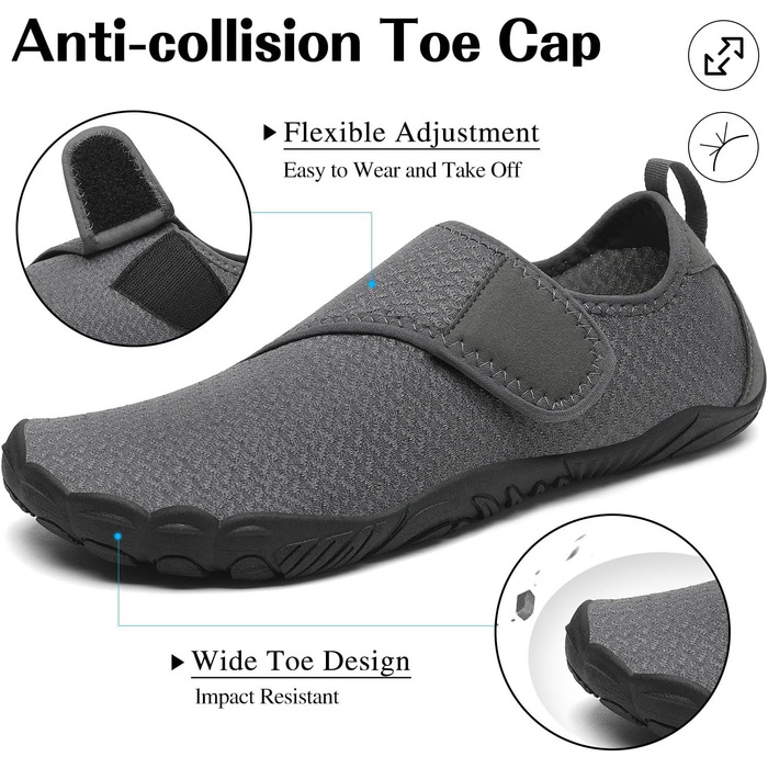 Шкарпетки-шкарпетки Mishansha для чоловіків та жінок, швидко сохнуть, не слизькі, для активного відпочинку, розмір 36-46 (40 EU), сірий сланцевий колір