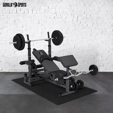 GORILLA SPORTS® Захисні мати EVA, 6 шт, 60x60x1,2 см, антиковзкі, для фітнесу, підлоги, тренажерів, басейну, з 12 крайовими елементами, різні кольори