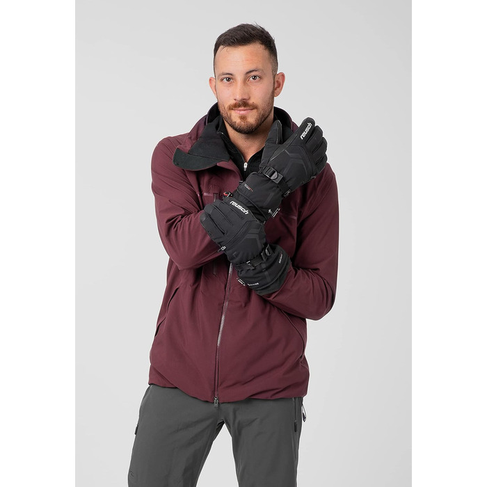 Лижні рукавички Reusch Down Spirit Gore-Tex з пухом, водонепроникні, дихаючі, чорні/сріблясті, розмір 9