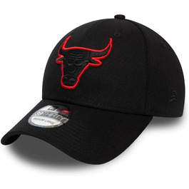 Кепка New Era Chicago Bulls чорна, 39thirty Stretch, розмір M-L