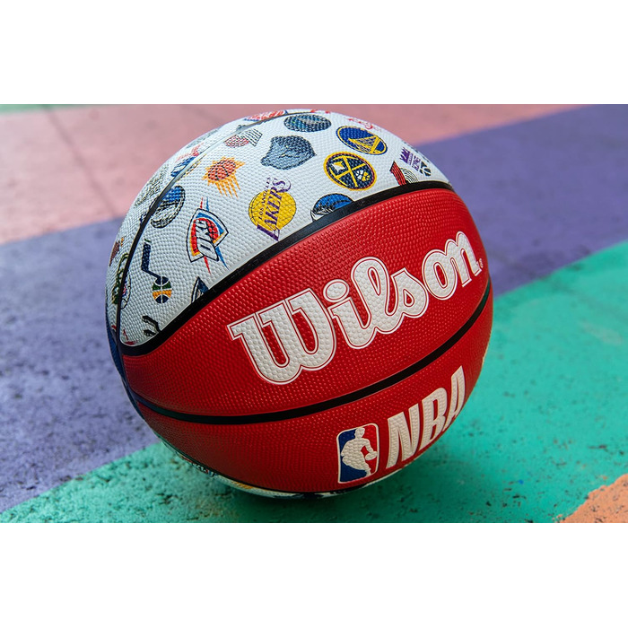 Баскетбольний м'яч Wilson NBA All Team 7, червоно-біло-синій, універсальний