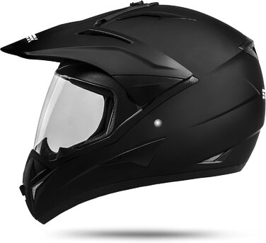 Мотошолом Enduro ATO Moto 801 GS War Matt з візором для квадроциклів, ATV, мотокросу, мотоциклів, ECE 22.05 (L 59-60 см)