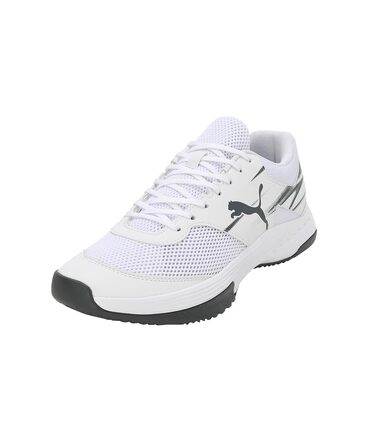 Кросівки для залу PUMA Unisex Varion II Indoor Court Shoe, білі з сірим (Puma White Shadow Gray), розмір 42 EU