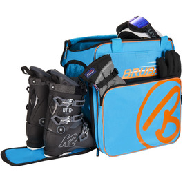 Чохол для лижних черевиків BRUBAKER з відділенням для шолома та рюкзак Super Champion Limited Edition (синьо-помаранчевий)