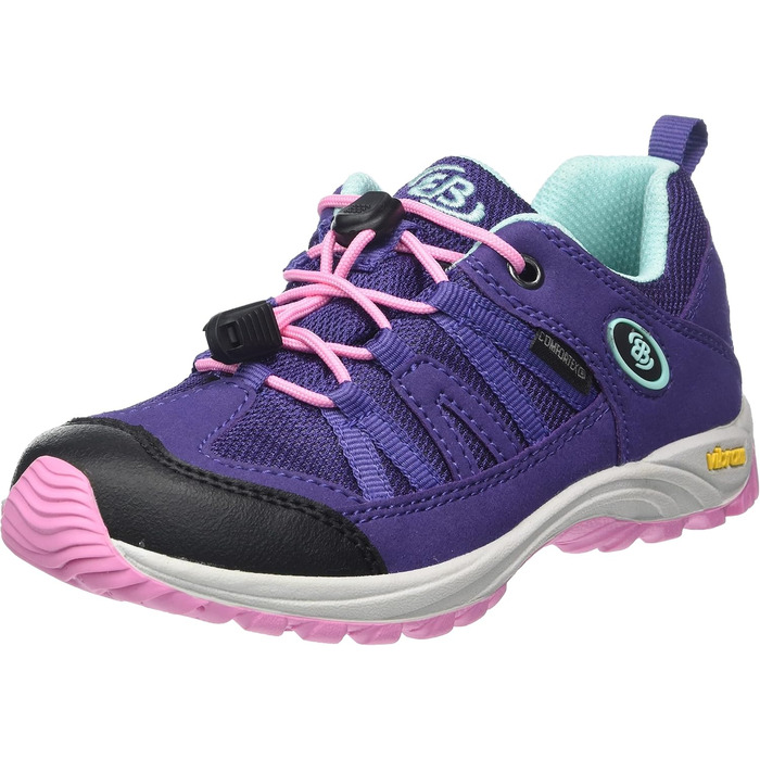 Дитячі кросівки Brütting Ohio LowTrail, блакитно-білі (35 EU), фіолетово-рожево-бірюзові