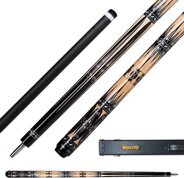 Moyerely: Професійний кий для більярду з карбону, 11.8 мм/12.5 мм, низька дефлекція, з кейсом MF3