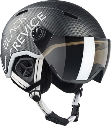 Шолом гірськолижний BLACK CREVICE Vail I з візором, полікарбонат, регульований, чорний/білий (M 55-58 см)