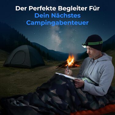 Спальний мішок SereneLife для кемпінгу - теплий, водонепроникний, для зимового відпочинку, діапазон температур -15°C до 12°C, компактний, з компресійним мішком та подушкою, камуфляж