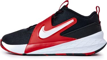 Кросівки баскетбольні Nike Team Hustle D 12 для дітей та дорослих, чорно-білі, червоні, 39 EU