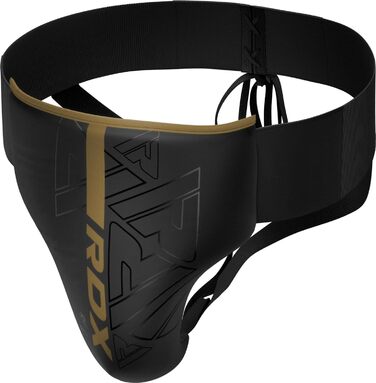Чоловічий паховий захист RDX KARA, шкіра Maya Hide, для боксу, кікбоксингу, MMA, Муай Тай, карате, гандболу, золотий, розмір L