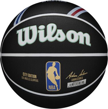 Баскетбольний м'яч Wilson NBA Team City Los Angeles Clippers, розмір 7, унісекс, чорний