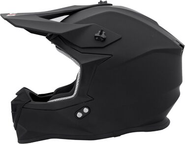 Мотошолом Zorax Mattschwarz XL (61–62 см) для мотокросу з рукавичками XL, окулярами та балаклавою