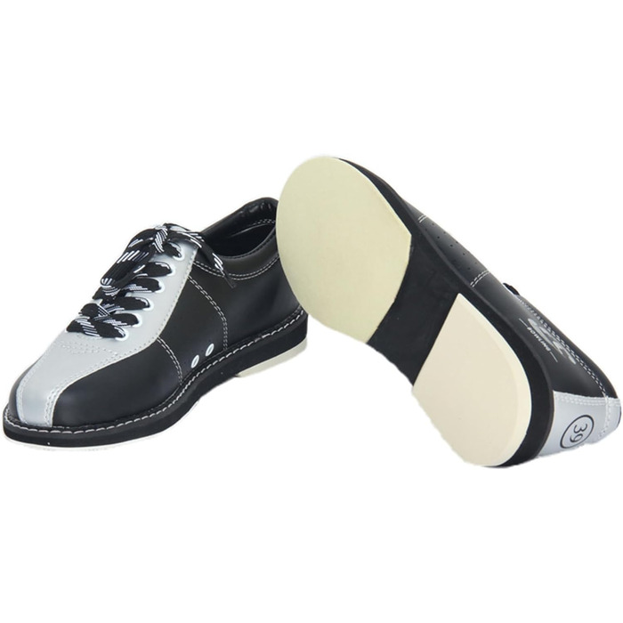 Чоловічі кеди для боулінгу SDEQA, шнурівка, для газону, антиковзаючі, легкі, розмір 41 EU, чорний сріблястий